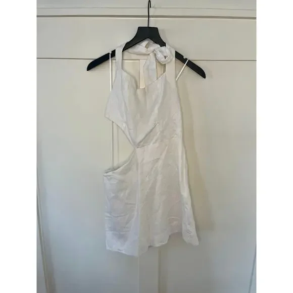 Reformation Valli Linen Dress White Size 8